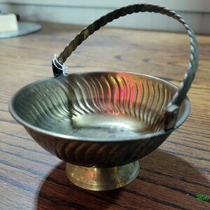 Vintage Brass Dish with Handle